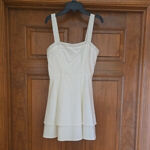 Elegant Cream Sleeveless Dress